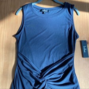 NWT Lulu’s Knot Front Gray Midi Dress Sz Small